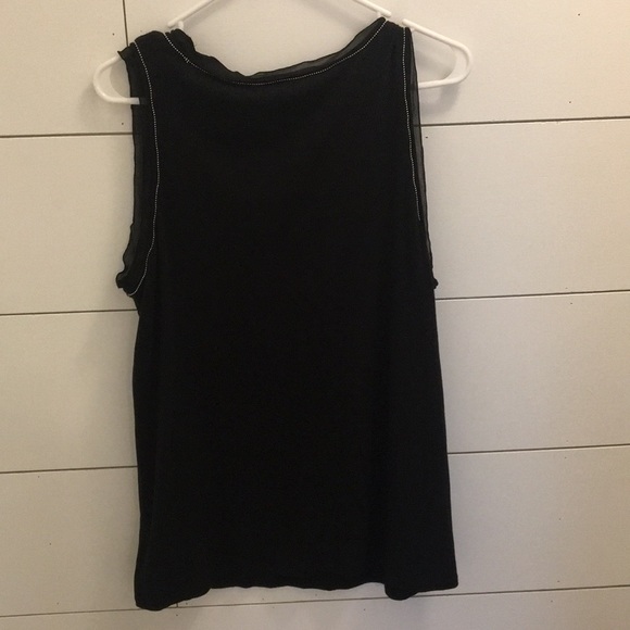 J. Jill black tank with silver embellishments - Picture 4 of 4